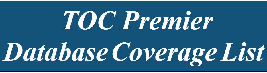 EBSCO: TOC Premier Database